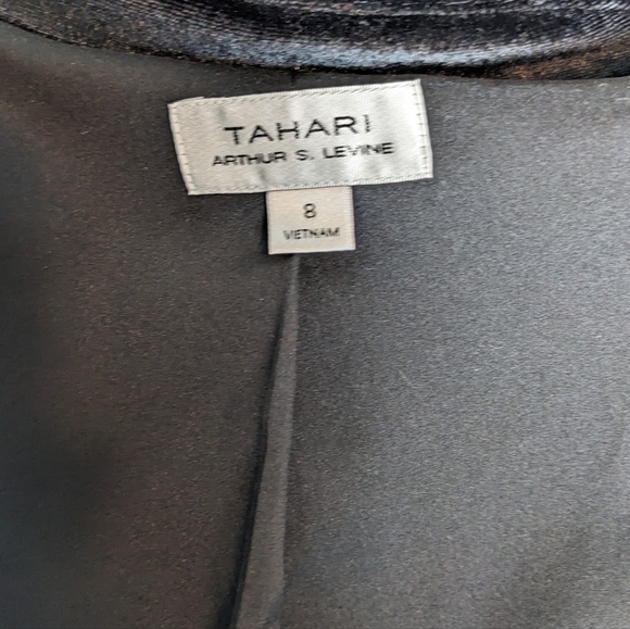 TAHARI, Black Velvet Blazer, single button, Size 8 - Picture 9 of 10